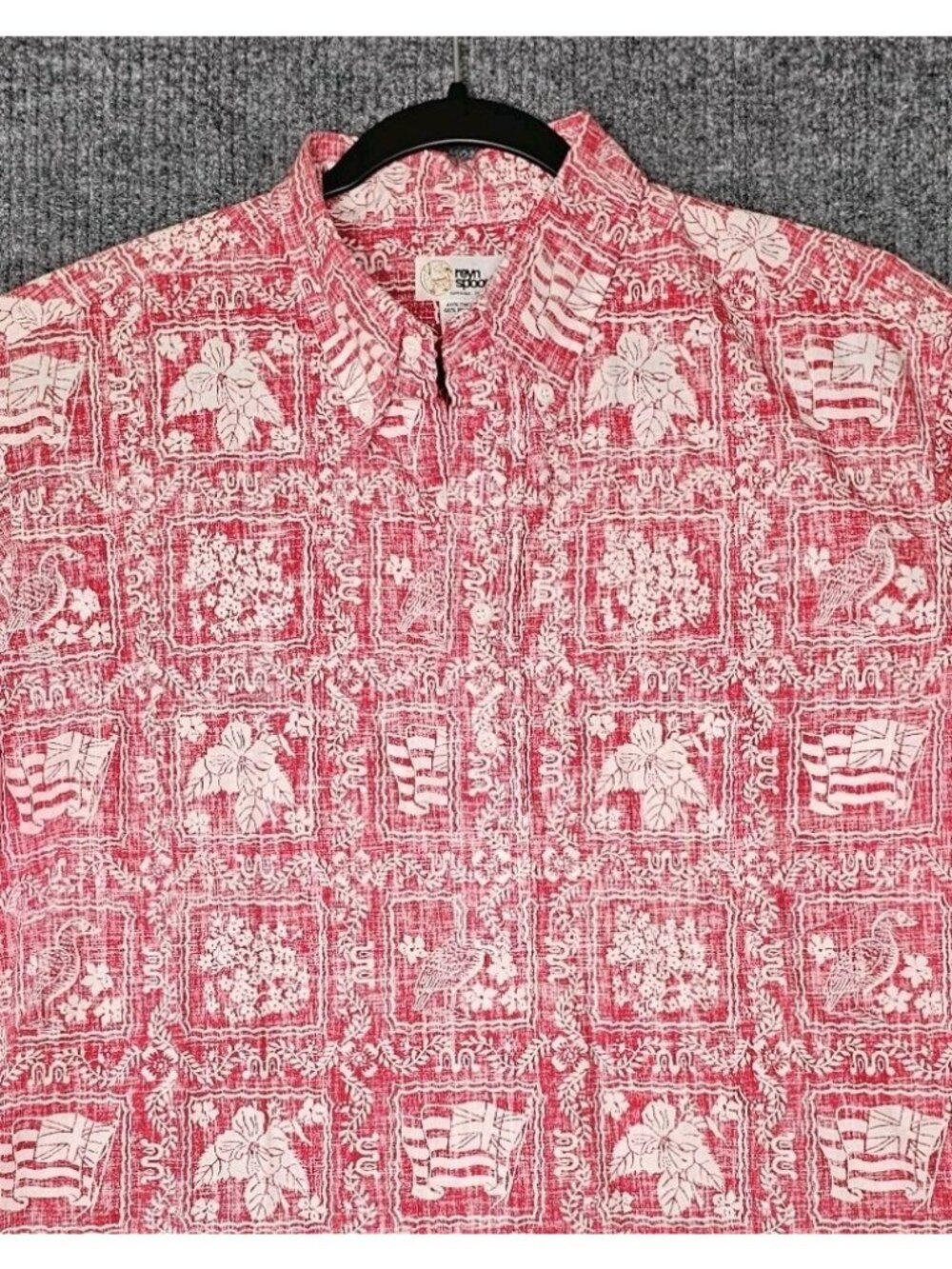 Vintage Reyn Spooner Shirt Mens XL Lahaina Sailor Button Down Reverse Print Red - Picture 2 of 5